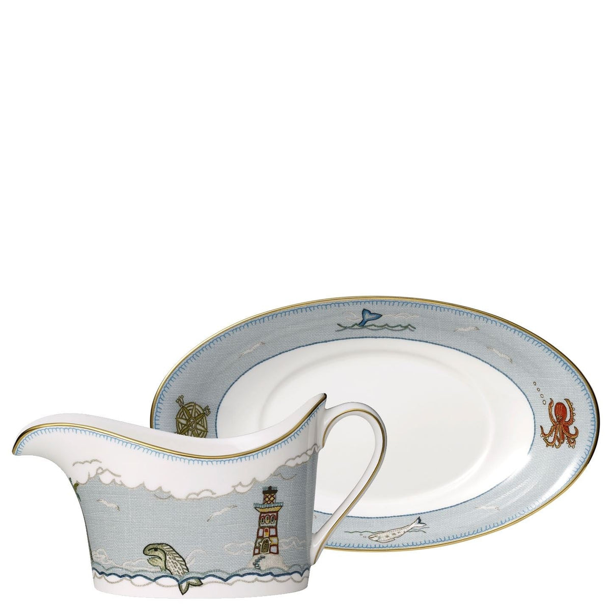 Sailor's Farewell Sauce Boat and Stand