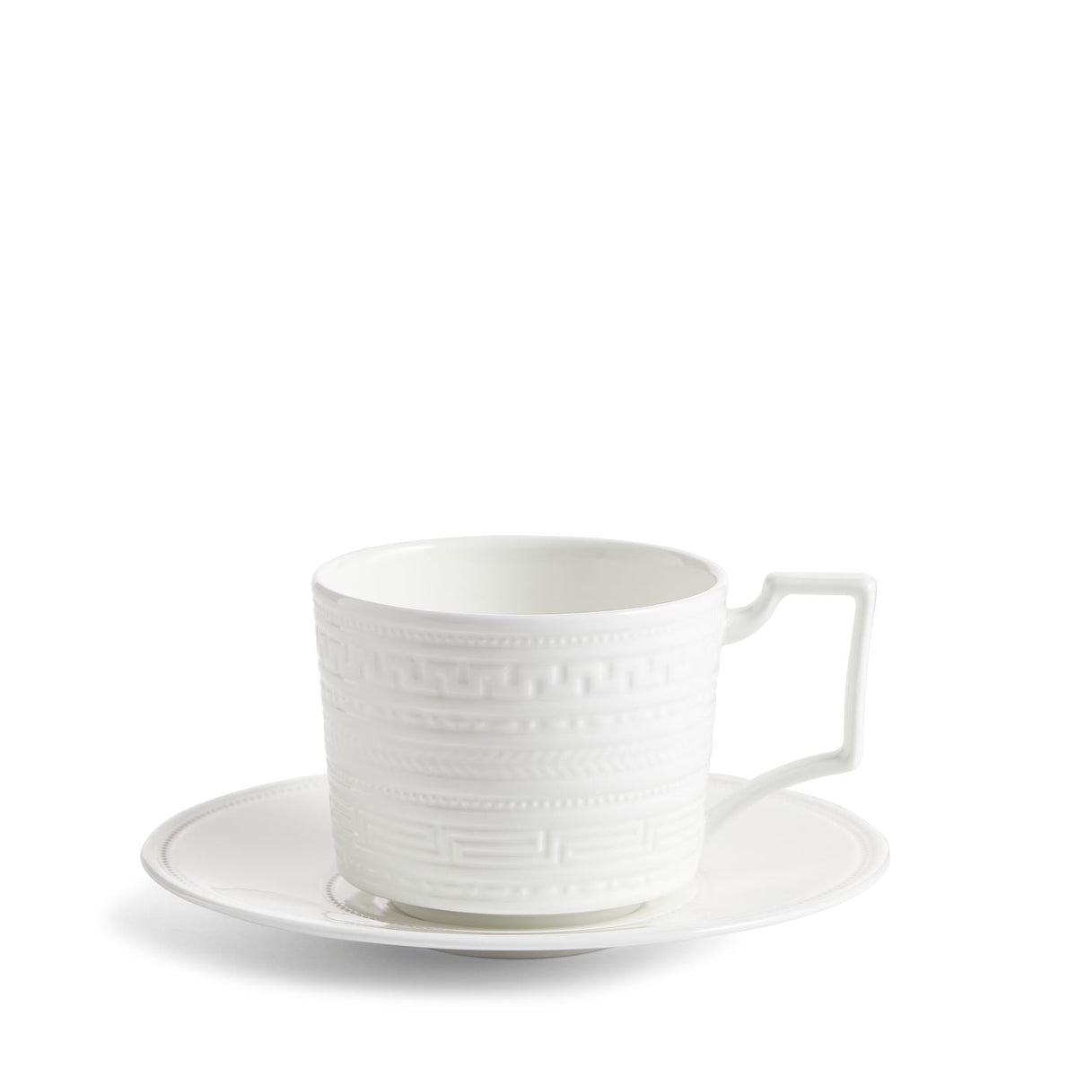 Intaglio Teacup and Saucer