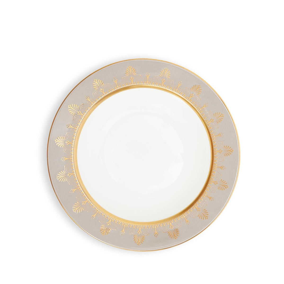 Anthemion Grey Rim Soup Bowl