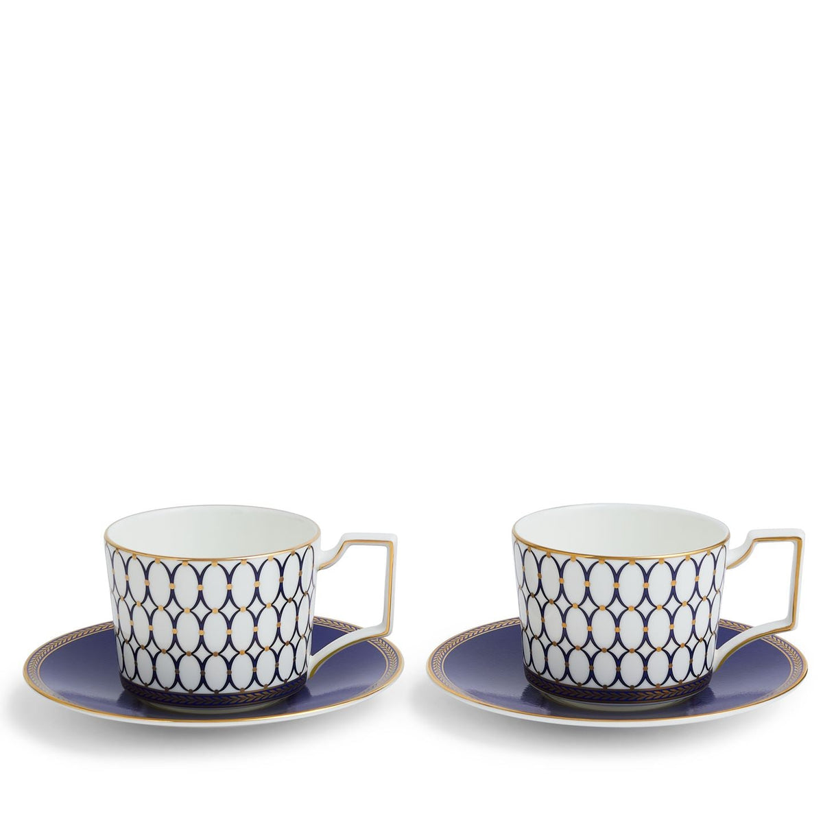Renaissance Gold Teacup & Saucer, Set of 2