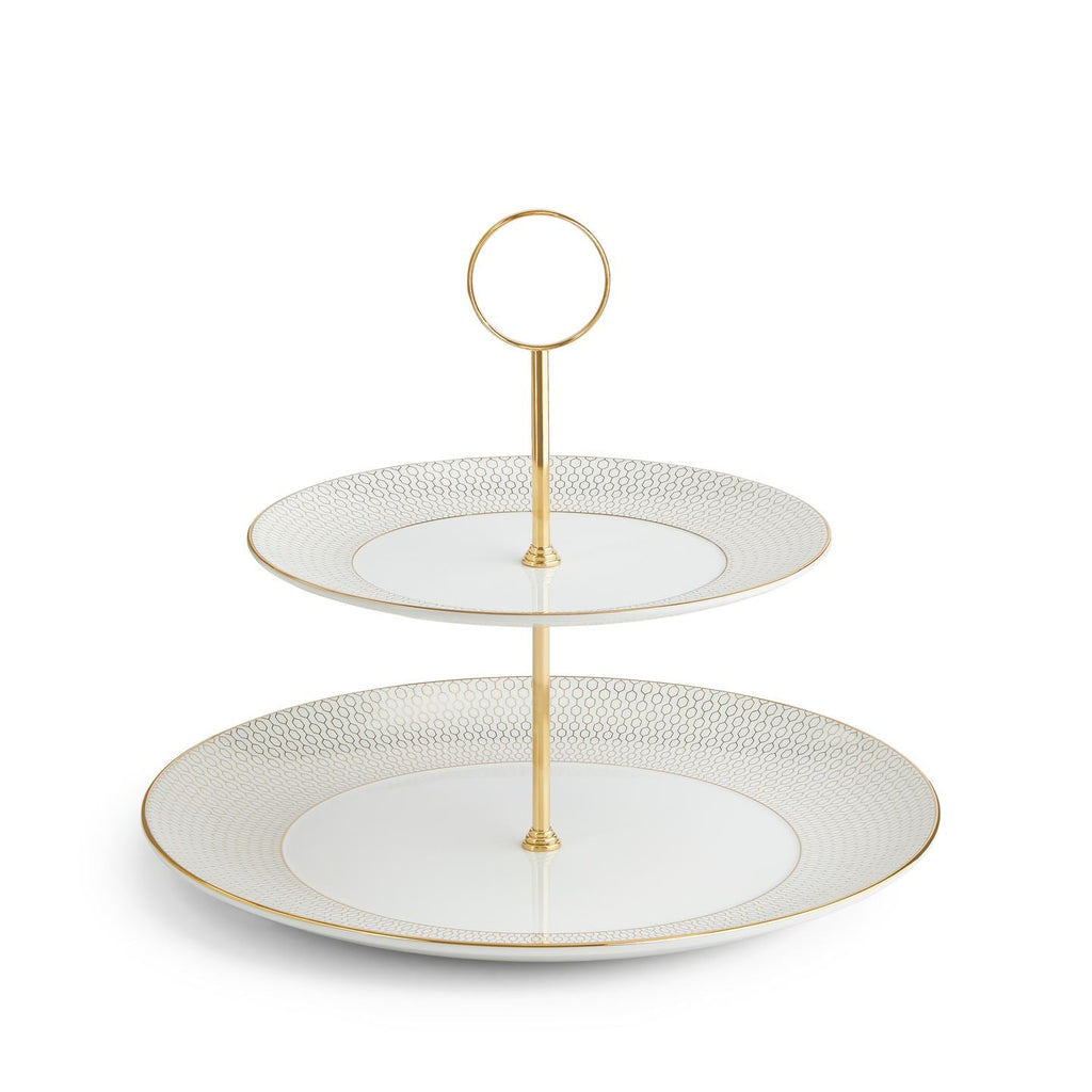 Gio Gold 2 Tier Cake Stand