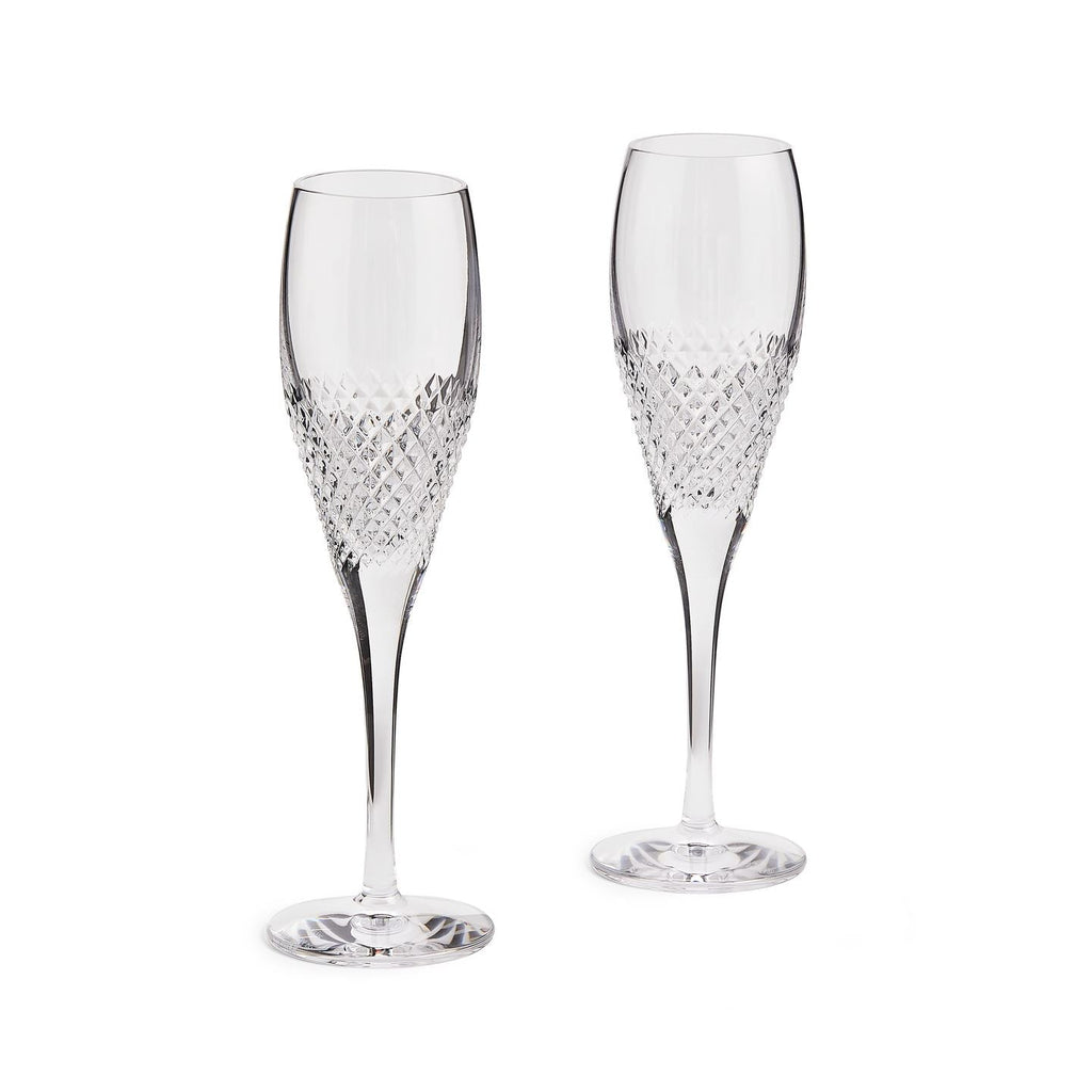 Vera Wang Diamond Mosaic Flute Pair, Set of 2