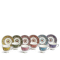Florentine Teacup Saucer Set of 6 Mixed Colours