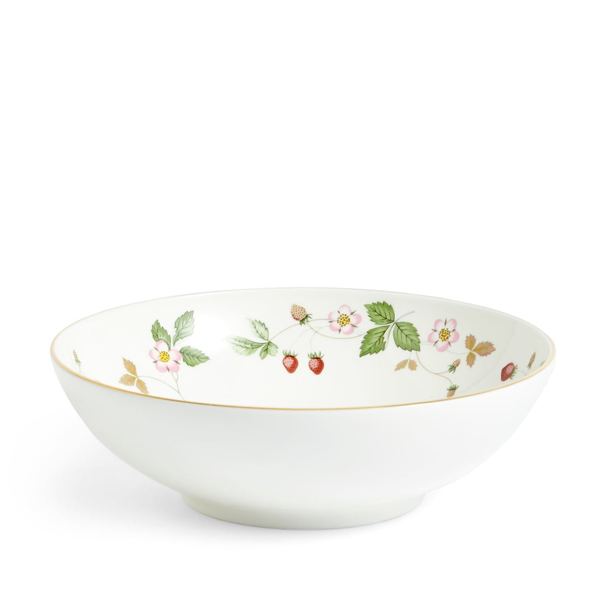 Wild Strawberry Gold Cereal Bowl Large