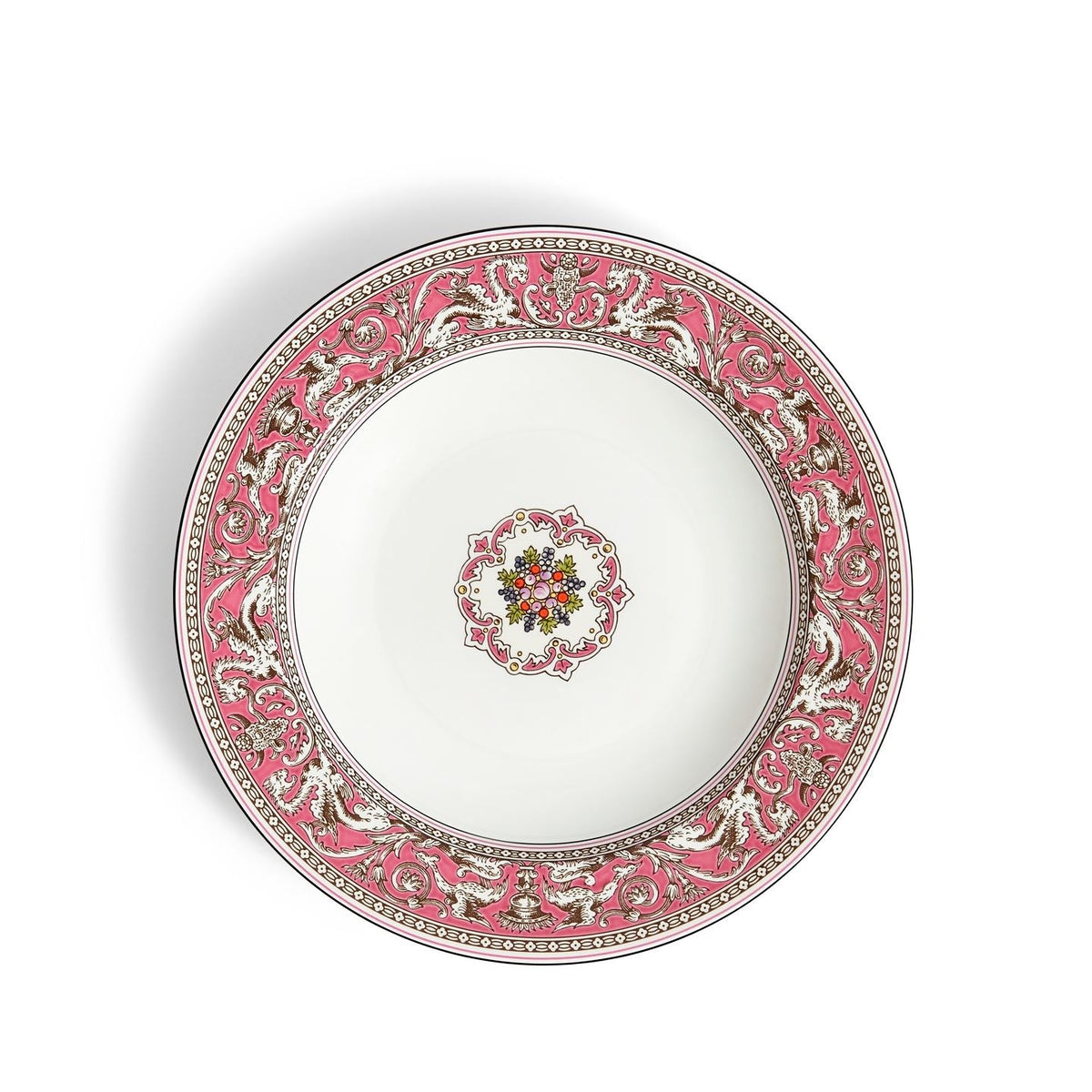 Florentine Fuchsia Rim Soup Bowl