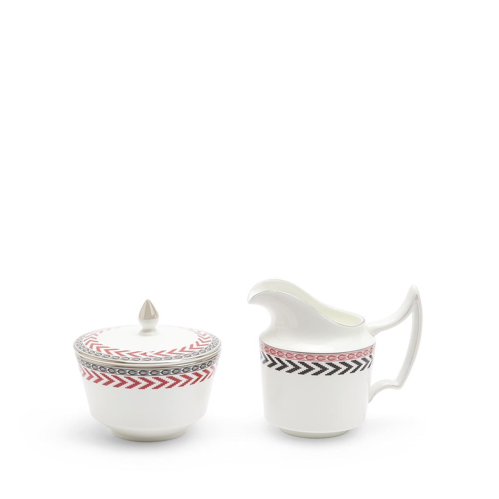 Festive Sugar and Creamer