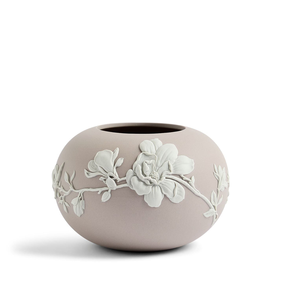Magnolia Blossom Mink Rose Bowl Vase