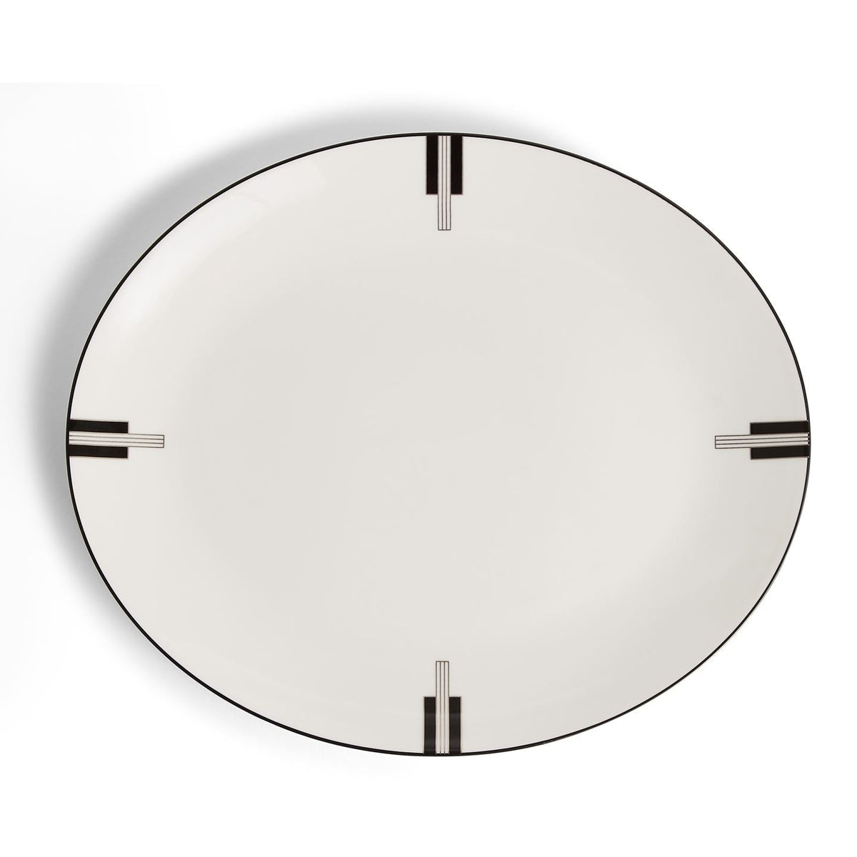 Vera Wang Luxe Graphite Oval Platter