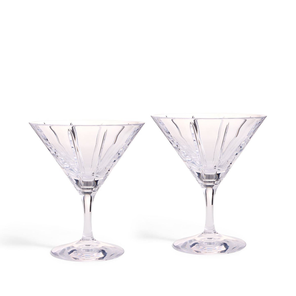 Vera Wang Luxe Graphite Small Martini Glass Set of 2