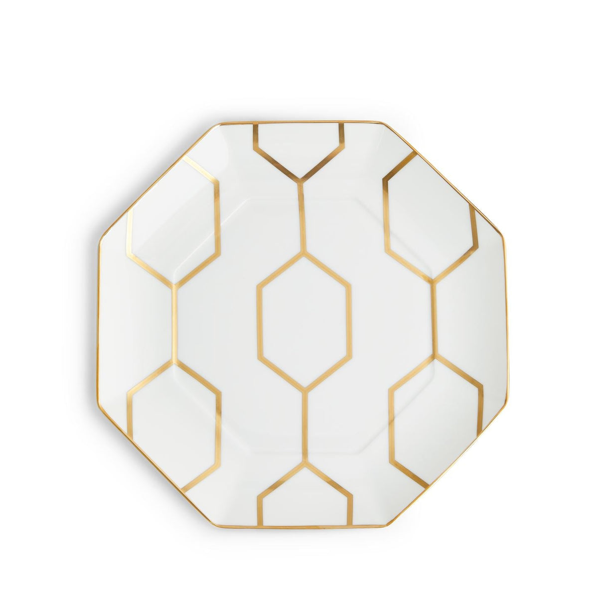 Gio Gold White Octagonal Side Plate