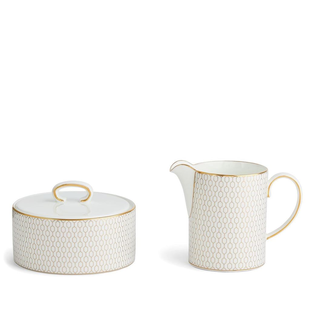 Gio Gold Sugar Box and Milk / Cream Jug