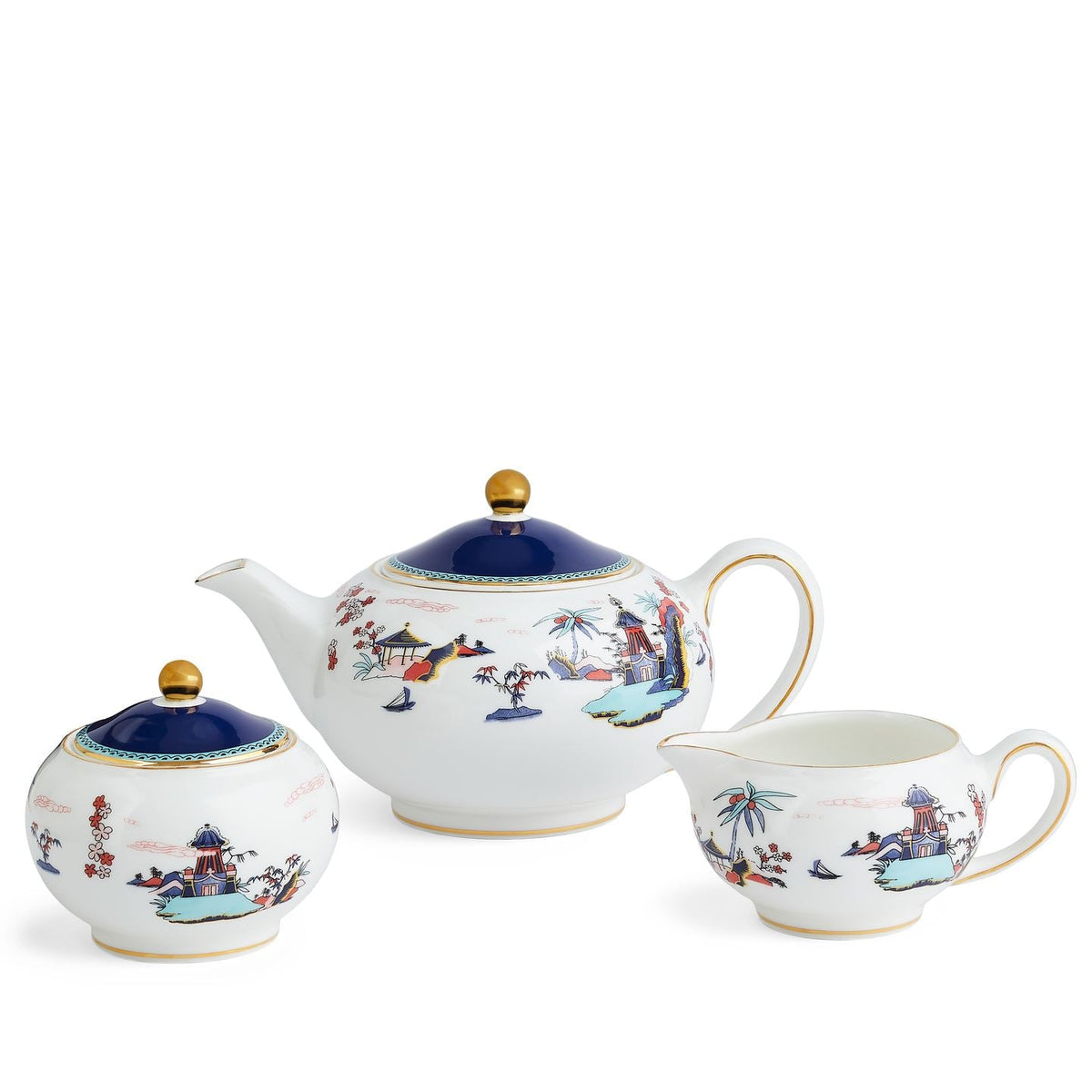Wonderlust Blue Pagoda 3 Piece Set