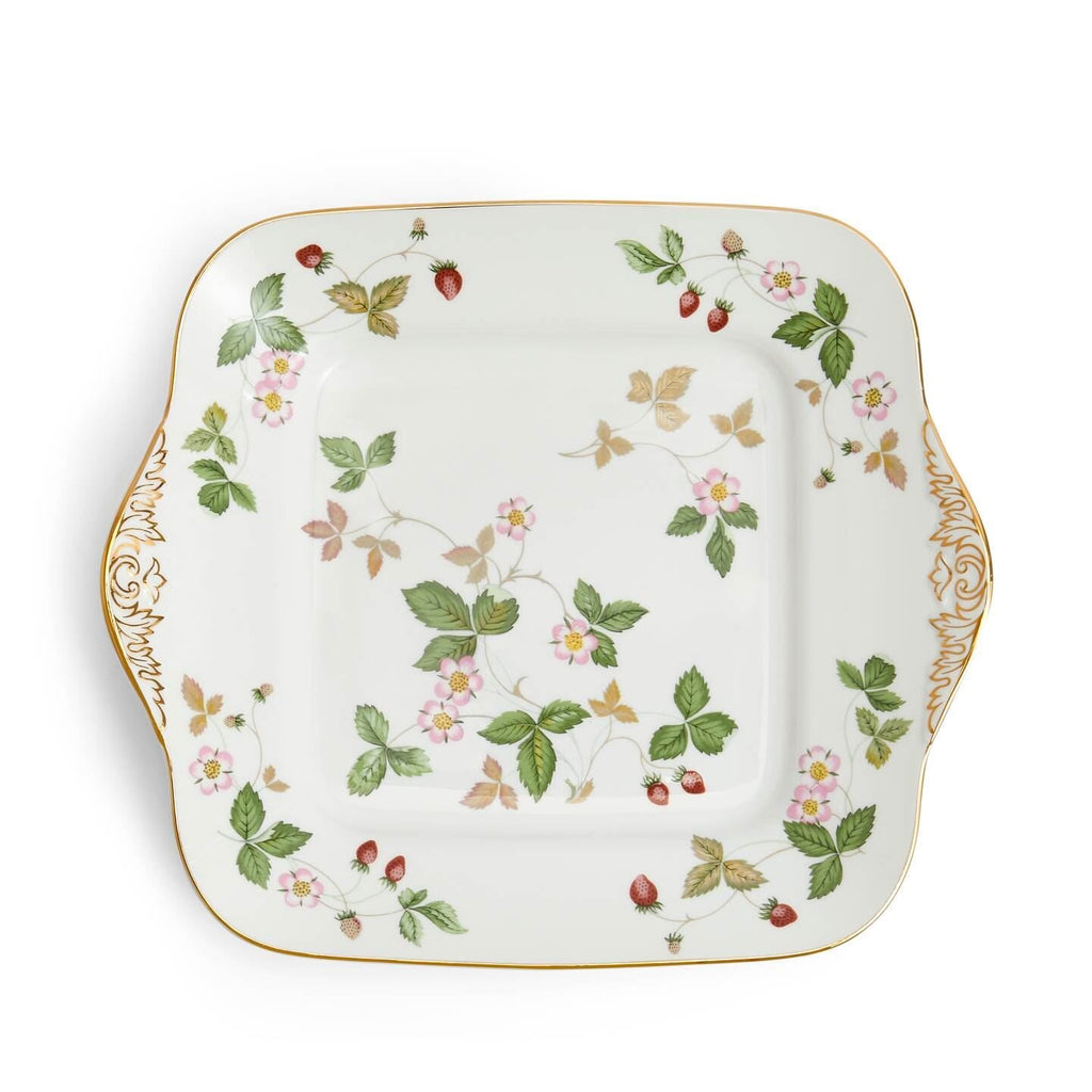 Wild Strawberry Gold Square Plate