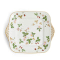 Wild Strawberry Gold Square Plate
