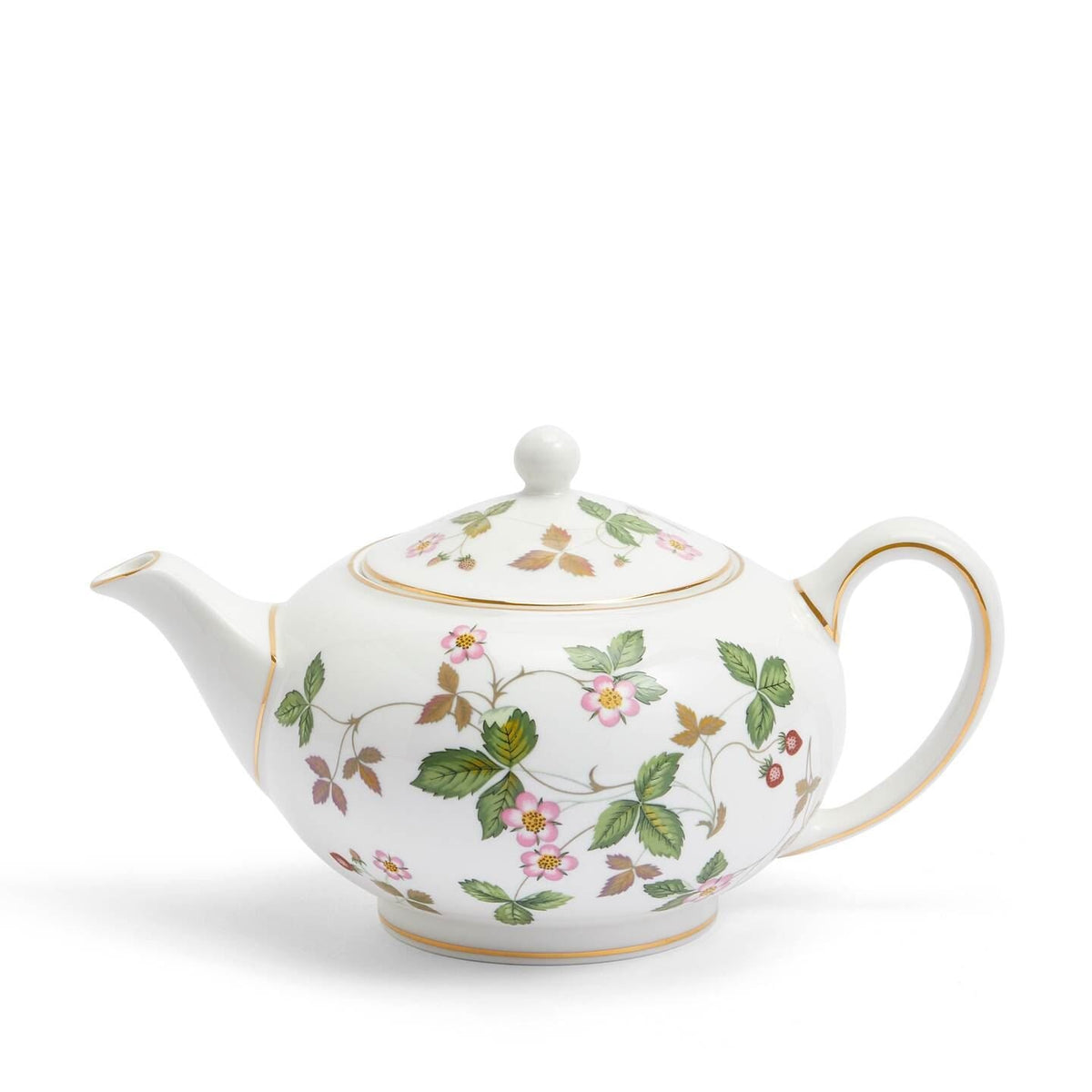 Wild Strawberry Gold Small Teapot