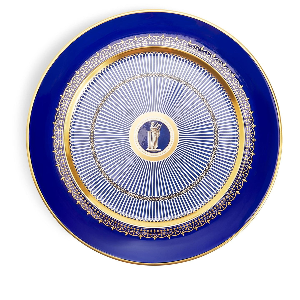Anthemion Blue Charger Plate