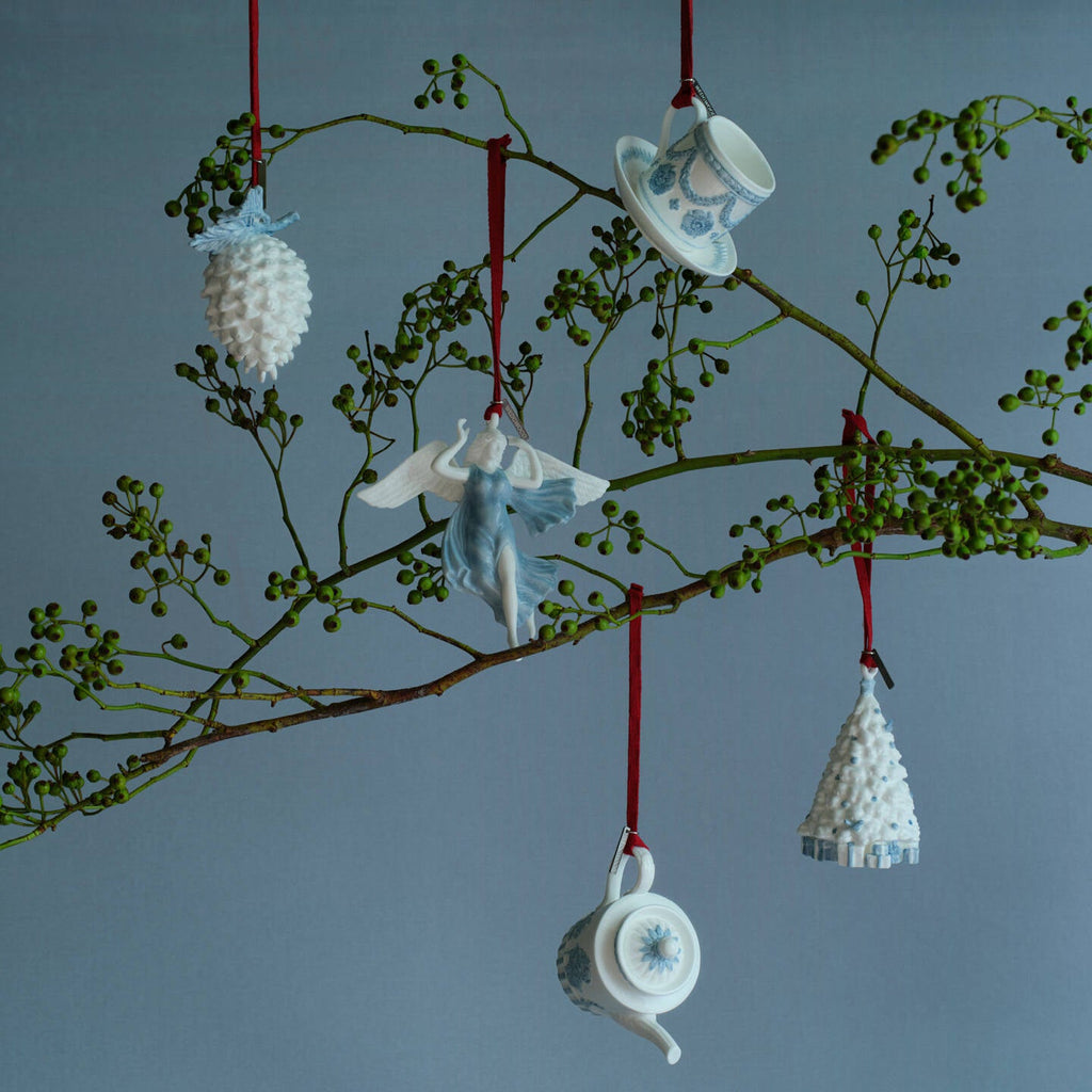 Festivity Ornament White & Blue