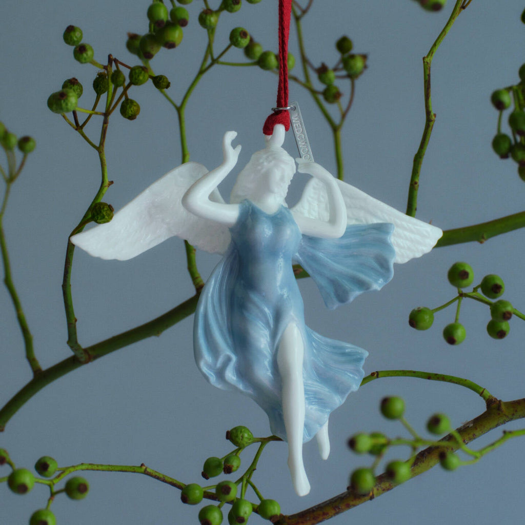 Peace Ornament White & Blue