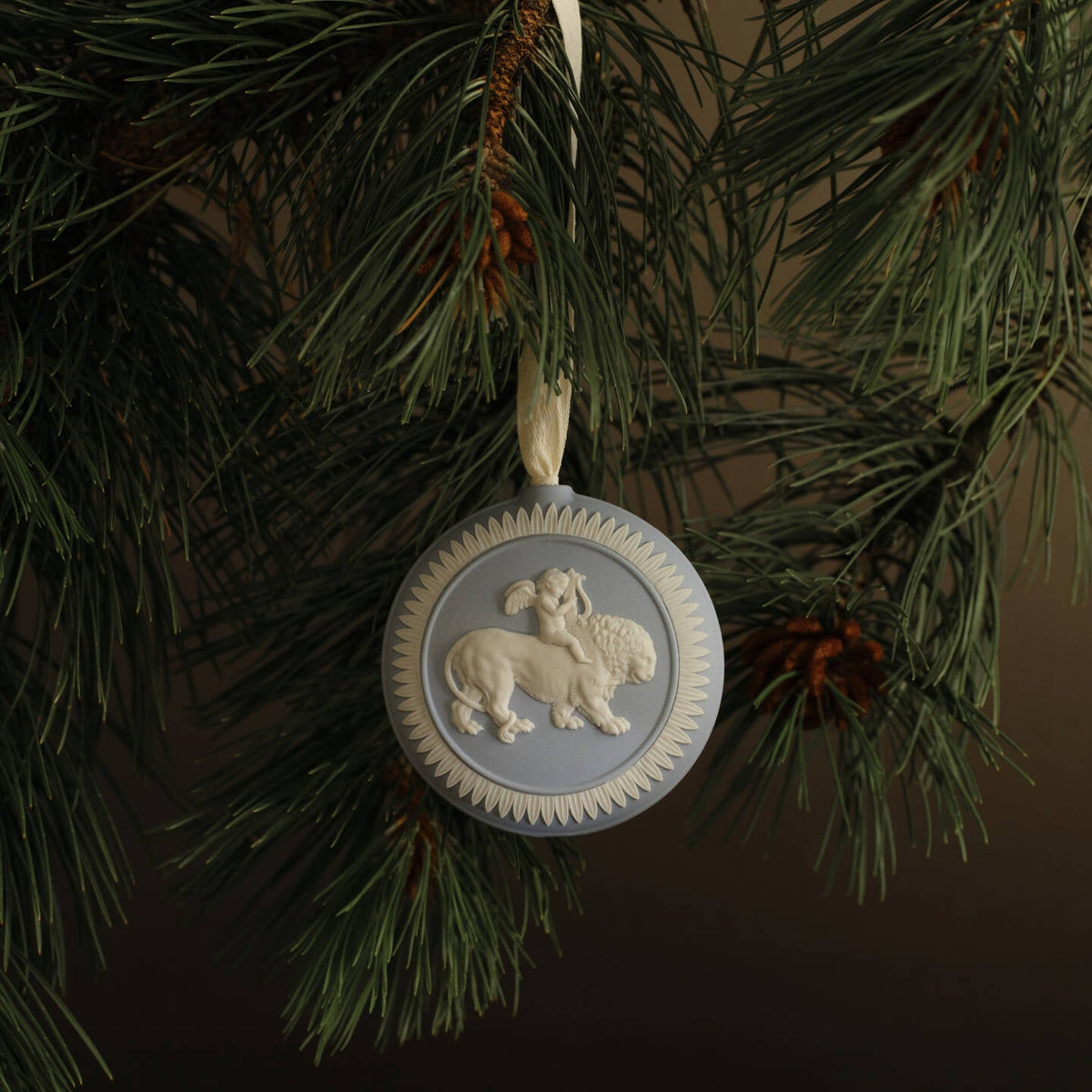 Lion Annual Ornament Light Blue